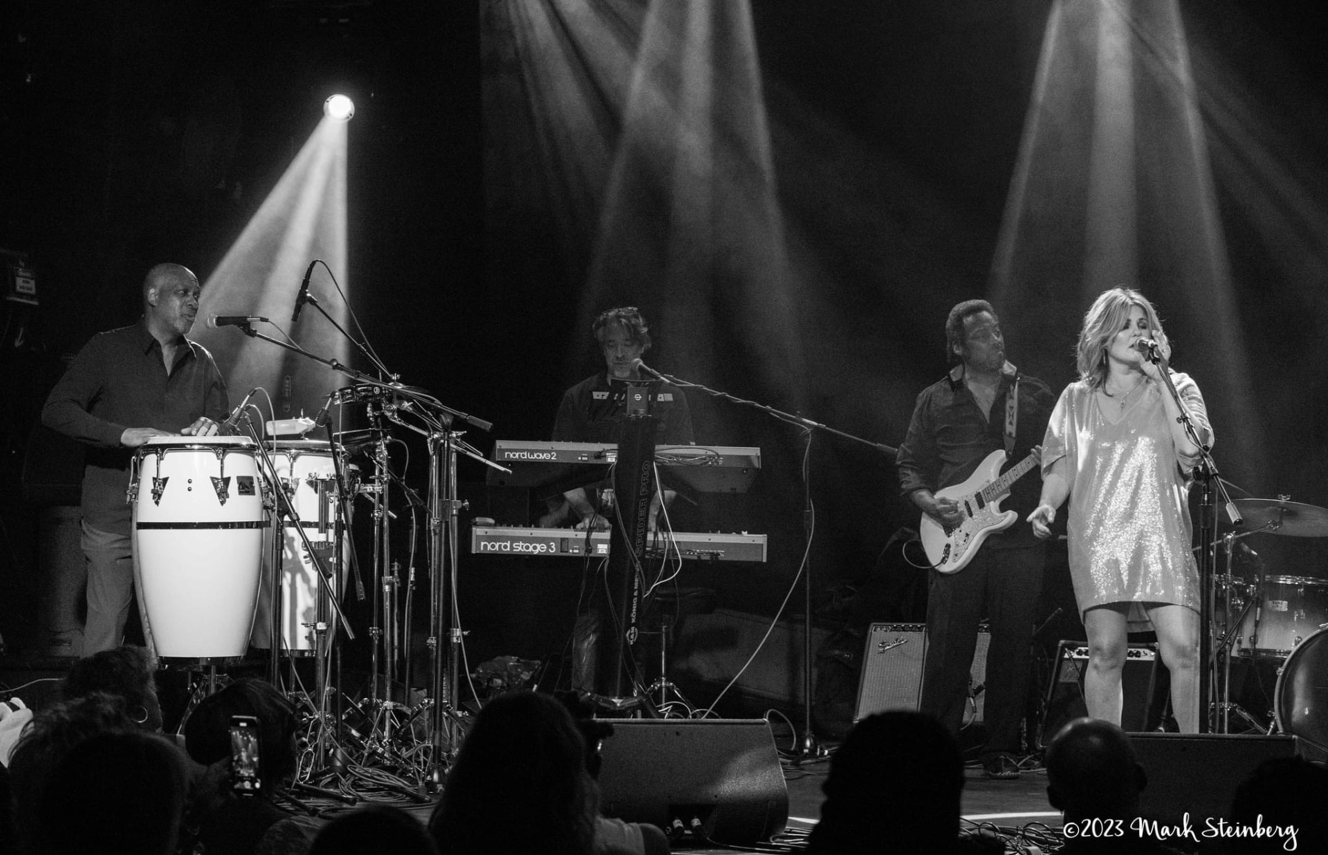 Andre's full band on stage at Toad's Place